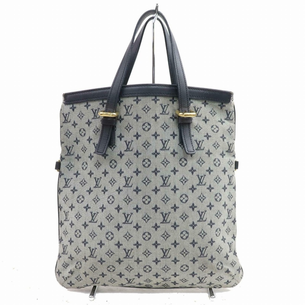 Louis Vuitton Blue and Cream Monogram Tote